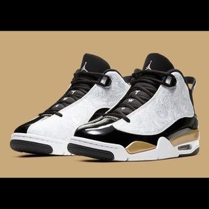 Nike Air Jordan Dub Zero white/black/metallic gold kids basketball shoes